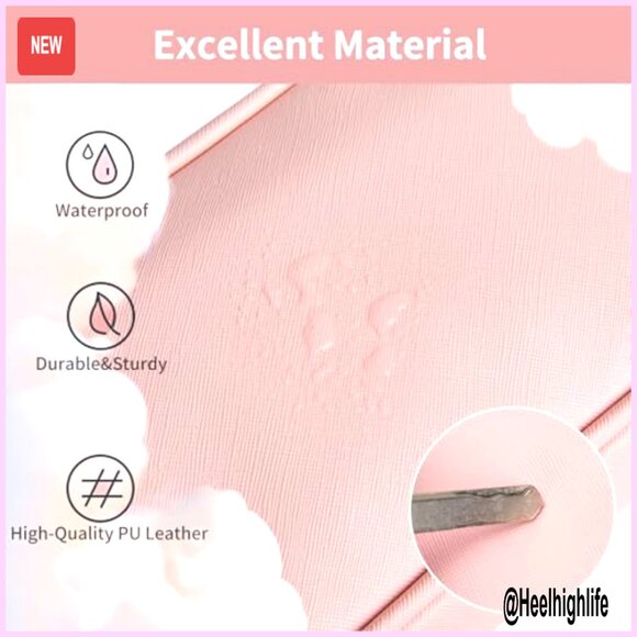 Large Waterproof Makeup Bag with Brush Holder, Travel Toiletry Organizer - Picture 3 of 6